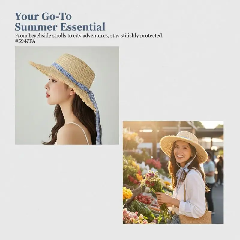 Women Straw Sunscreen Cap 모자 썬캡 비치모자 очки солнцезащитные женск Gorros Foldable UV Protection Outdoor  Large Brim Sunscreen
