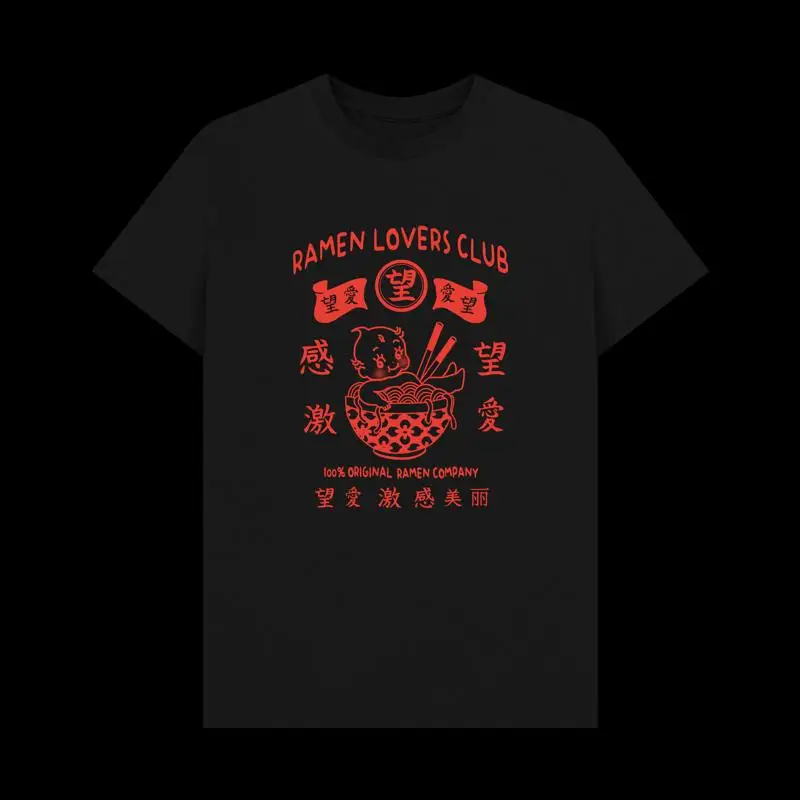 Camiseta negra oficial PREMIUM de Torc Ramen Lovers Club