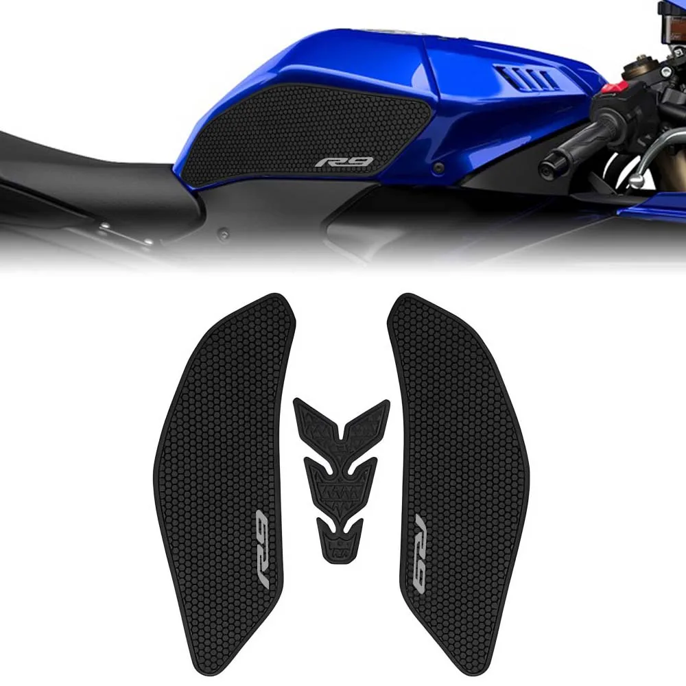 For YZF R9 YZF-R9 YZF R9 2025 Motorcycle Non-slip Side Fuel Tank Stickers Waterproof Pad Rubber Sticker