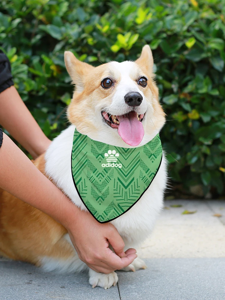 Dog bibs stripes simple pet bibs printed pet accessories Corgi golden French bulldog medium and large dog waterproof bibs summer