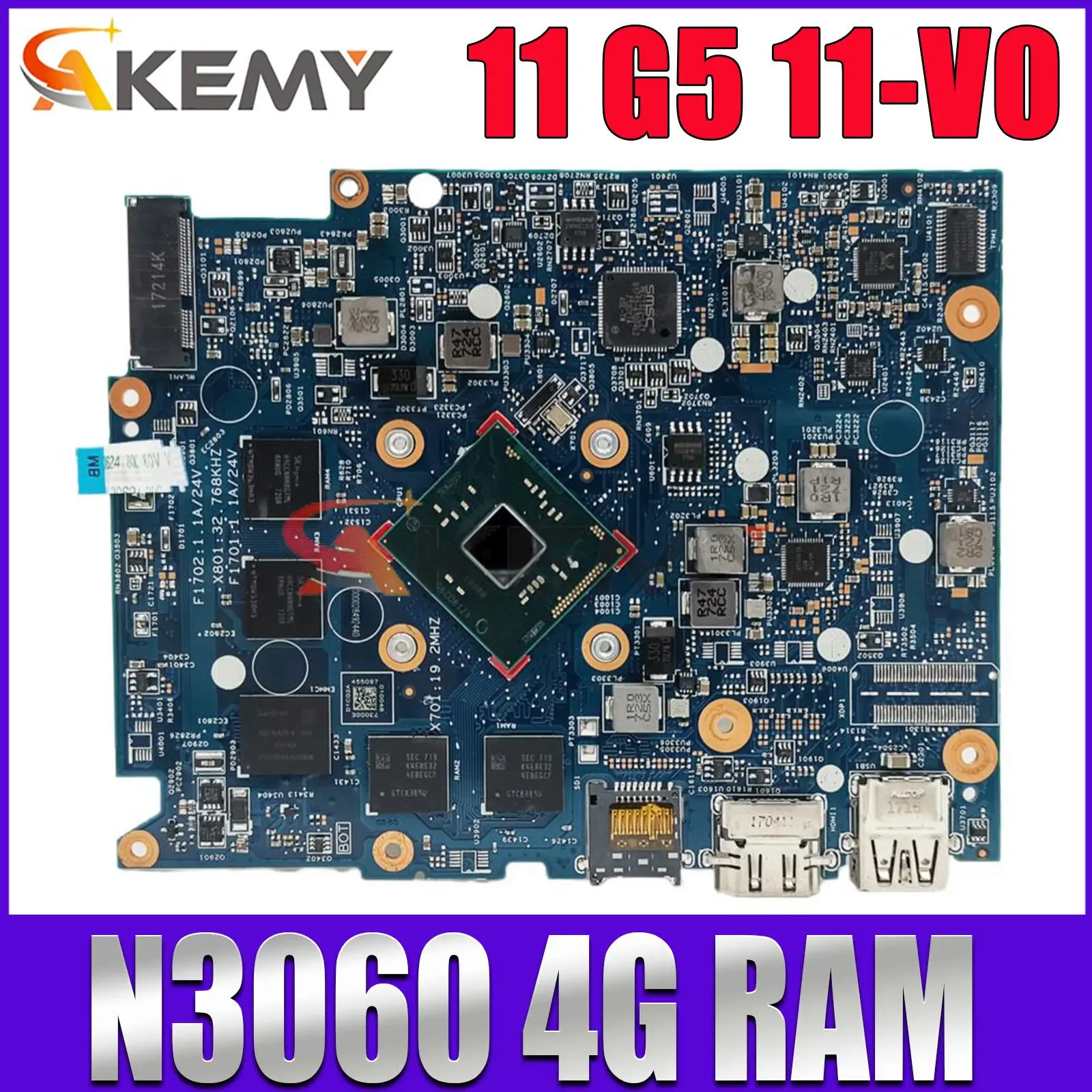 

For HP Chromebook 11 G5 11-V0 Laptop Motherboard with N3060 CPU 4GB RAM 16GeMMC 900042-001 100% Tested