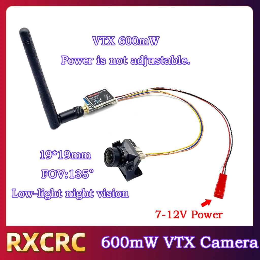 RXCRC FPV Suit TS5823 600mW VTX Transmitter B19 Pro 1500TVL 2.1mm Camera and OTG Receiver For RC Multicopter FPV Drone Part.
