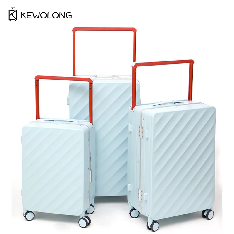 

Wide Handle Aluminum Frame Carry On Travel Suitcase, Fashion Spinner Luggage with Lock, 20 24 28 Inch, Fast Shipping