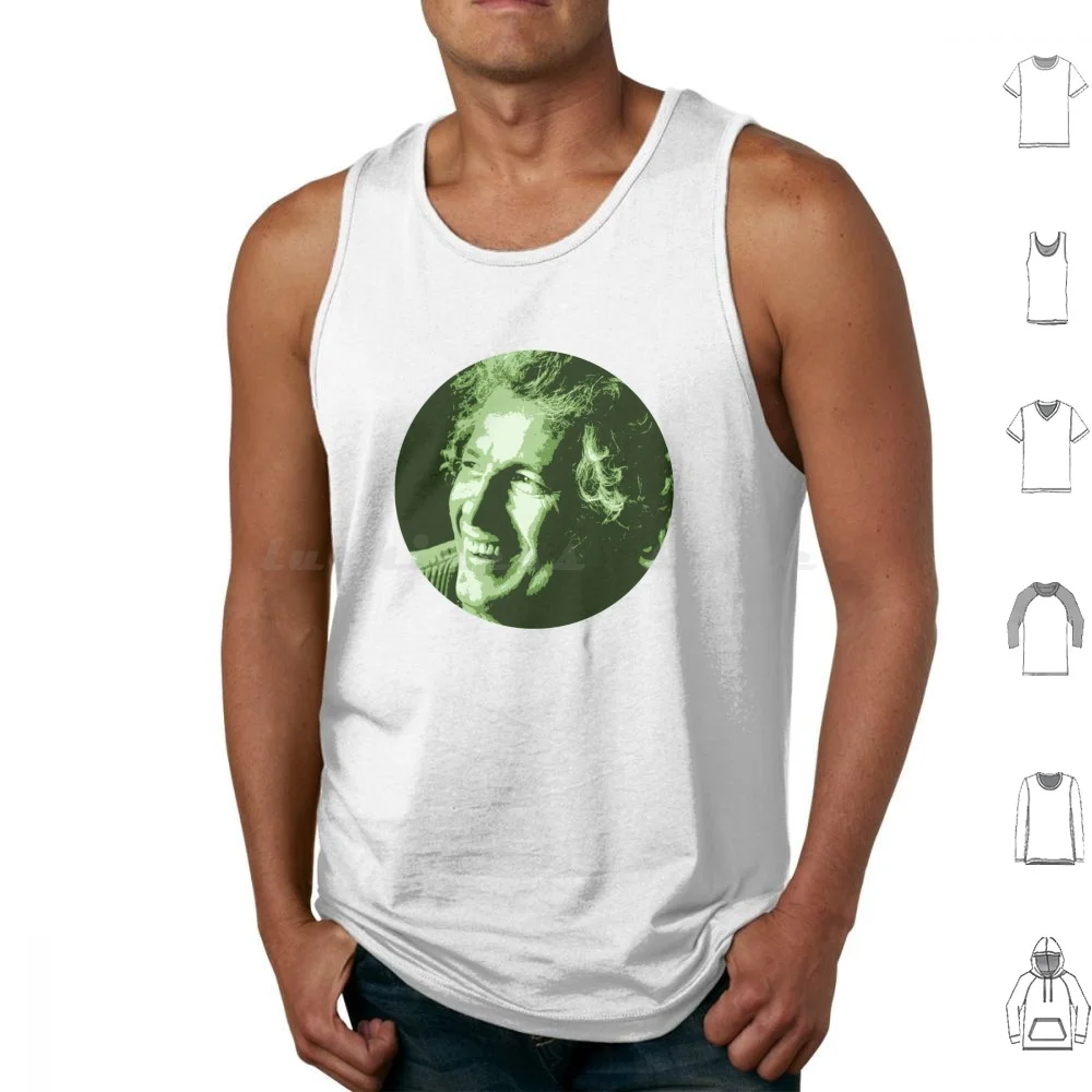 Joseph Heller Green Portrait Tank Tops Vest Sleeveless Green Joseph Heller Catch 22 Something Happened Catch As Catch