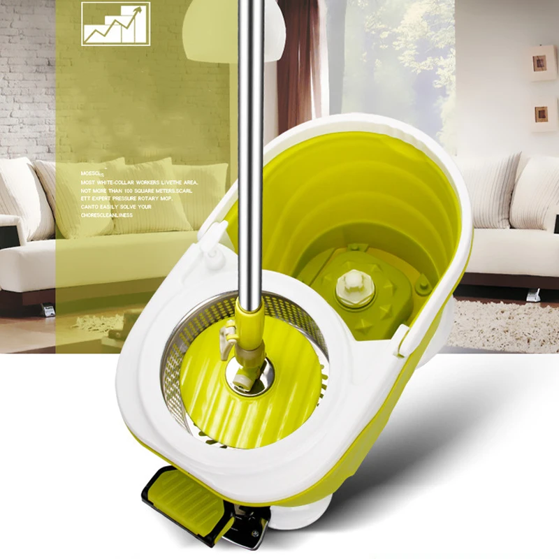 Spin Mop and Bucket with Wringer Set,Foot Pedal Spinning Mop Floor Cleaning System for Hardwood Laminate Tile Floors