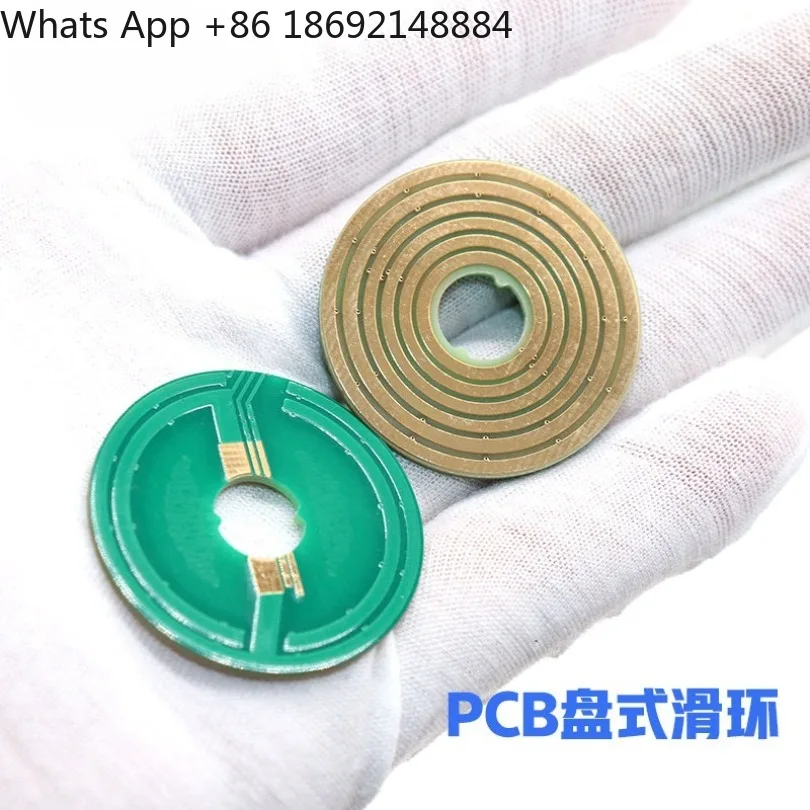 Ultra-thin Disc Conductive Slip Ring PCB Conductive Slip Ring, Split Flat Rotary, Gold Plated