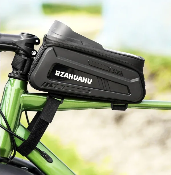 

2026 TPU Touch-Screen Bike Front Frame Phone Bag with Sun-Visor - Universal for MTB, Road Bicycles & Cycling Use