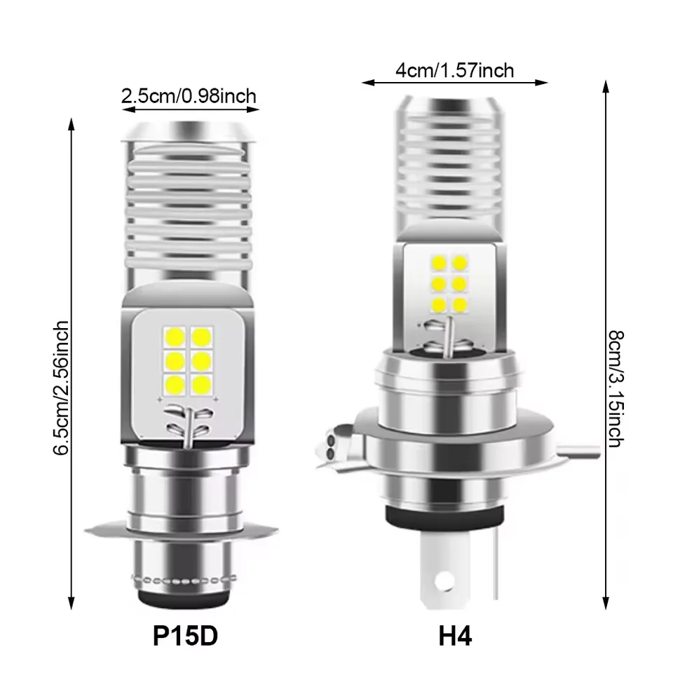 1PCS H4 LED Headlight Bulb High/ Low Beam Kit For Motorcycle Spotlight 6500K