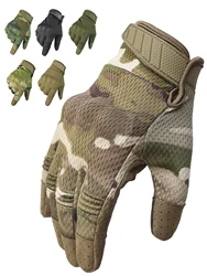 Men Riding Gloves Cycling Bike Full Finger Motos Racing Gloves Antiskid Screen Touch Outdoor Sports Tactical Gloves Protect Gear