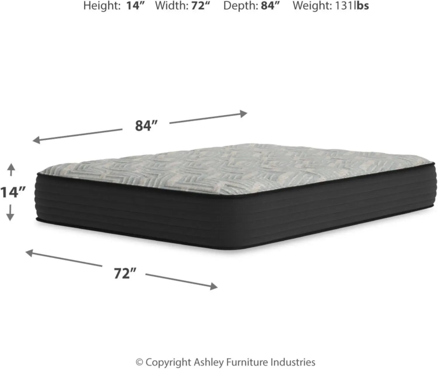 Twin Size Comfort Plus 10 Inch Hybrid Mattress with Lumbar Support Gel Memory Foam