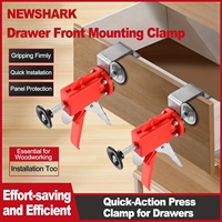 Drawer Jig - Aluminum Alloy & Stainless Steel Clamps for Quick, Precise Front Panel Fixing-Woodworking Jig Cabinet Tool