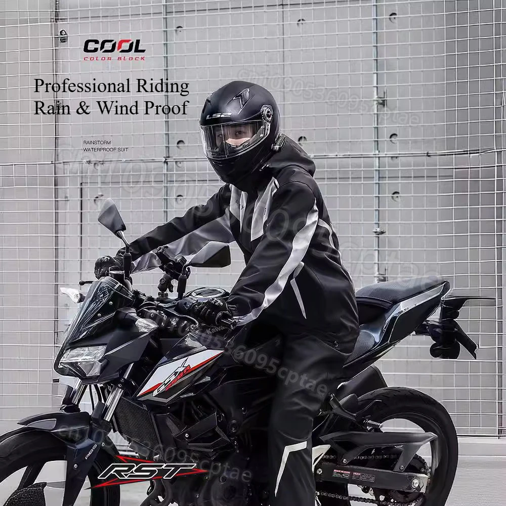 Raincoat rain pants set split waterproof clothing rainstorm raincoat motorcycle men's riding raincoat impermeable motociclista