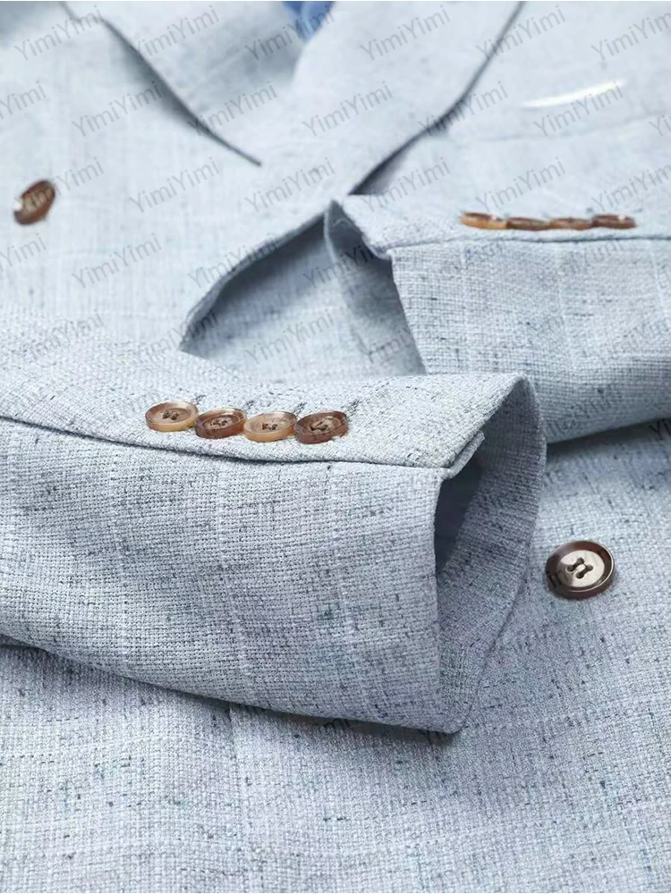 Ternos masculinos elegantes, trespassado, lapela repicada, slim fit, blazer de casamento, conjunto de 2 peças, smoking masculino, jaqueta de baile personalizada