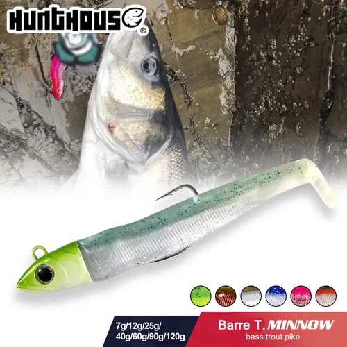 Imagen 1 del producto Hunthouse Barre T. Minnow 7g/12g/25g/40g/60g/90g/120g Easy Shiner pesca señuelo suave Jig cebo lubina pesca Leurre Souple