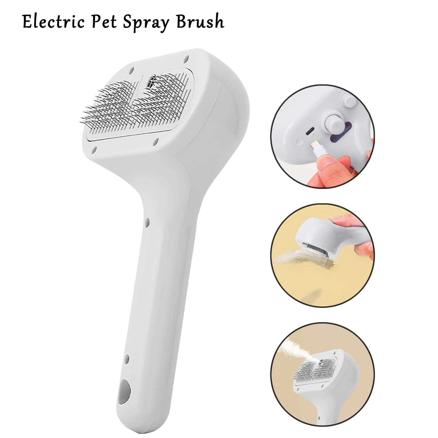 Steam Brush for Pet Hair Removal Cloud Care Hair Brush for Cats Water Brush for Dogs Steam Pet Brush For Pet Grooming Cleaning