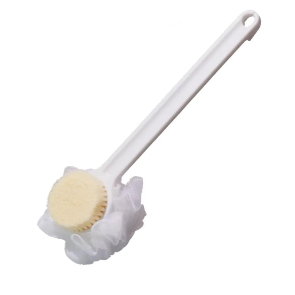 Back Scrubber for Shower with Stiff and Soft Bristles Wall Mount Shower Body Brush Can Produce Rich Foam Quick-Drying