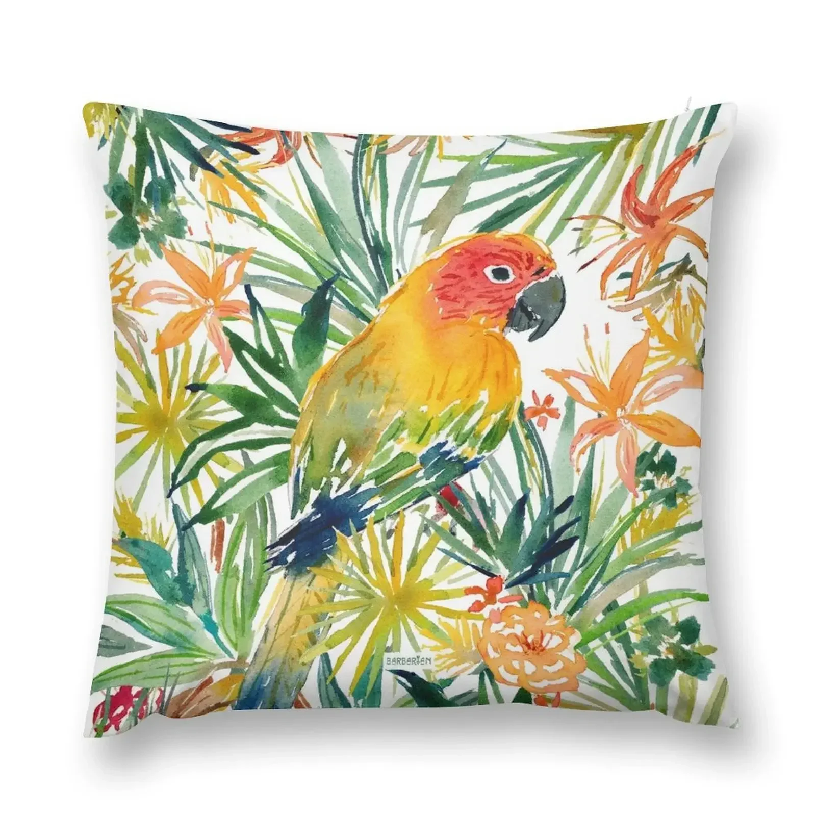 SONIA THE SUN CONURE Throw Pillow Elastic Cover For Sofa luxury decor Pillows Aesthetic pillow