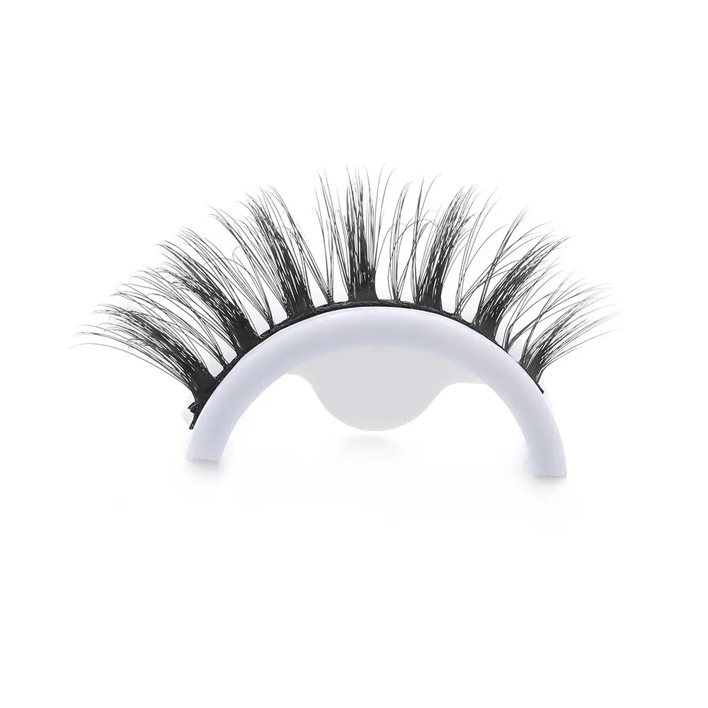 1 Pair 3D Mink Reusable Self-adhesive False Eyelashes Natural Curly Thick Wispy Fake Eyelashes Women Makeup Eye Extension Tools