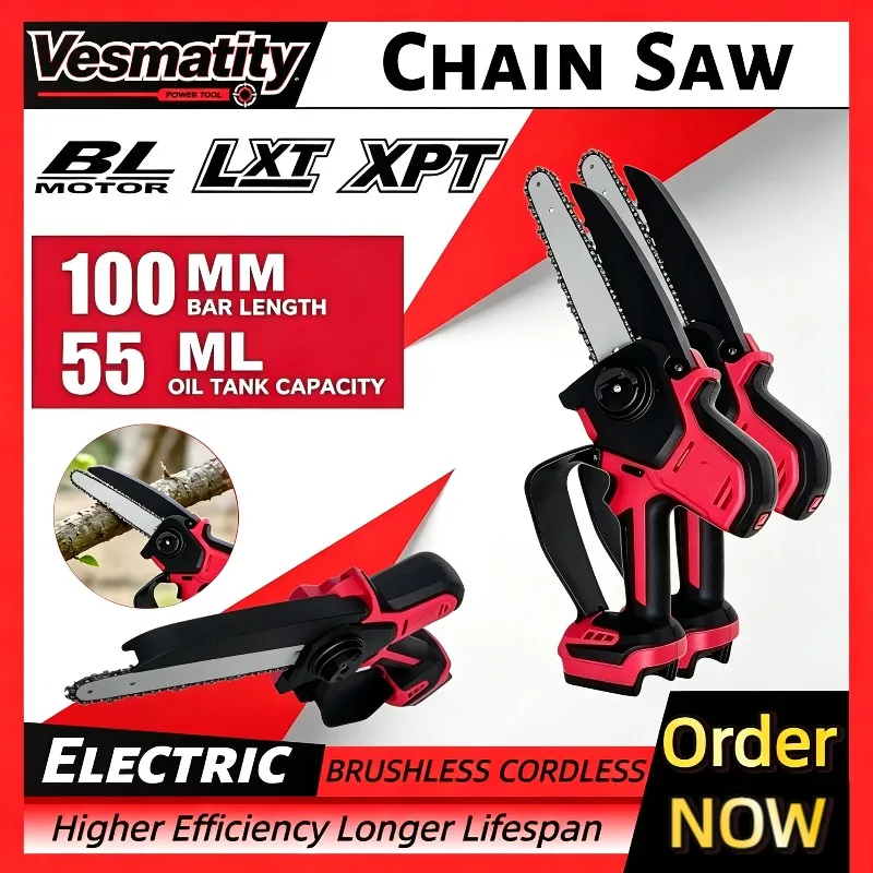 cordless-electric-chain-saw-pruning-saw-brushless-power-tool-mini-electric-saw-for-garden-tree-trimming-fit-milwaukee-battery