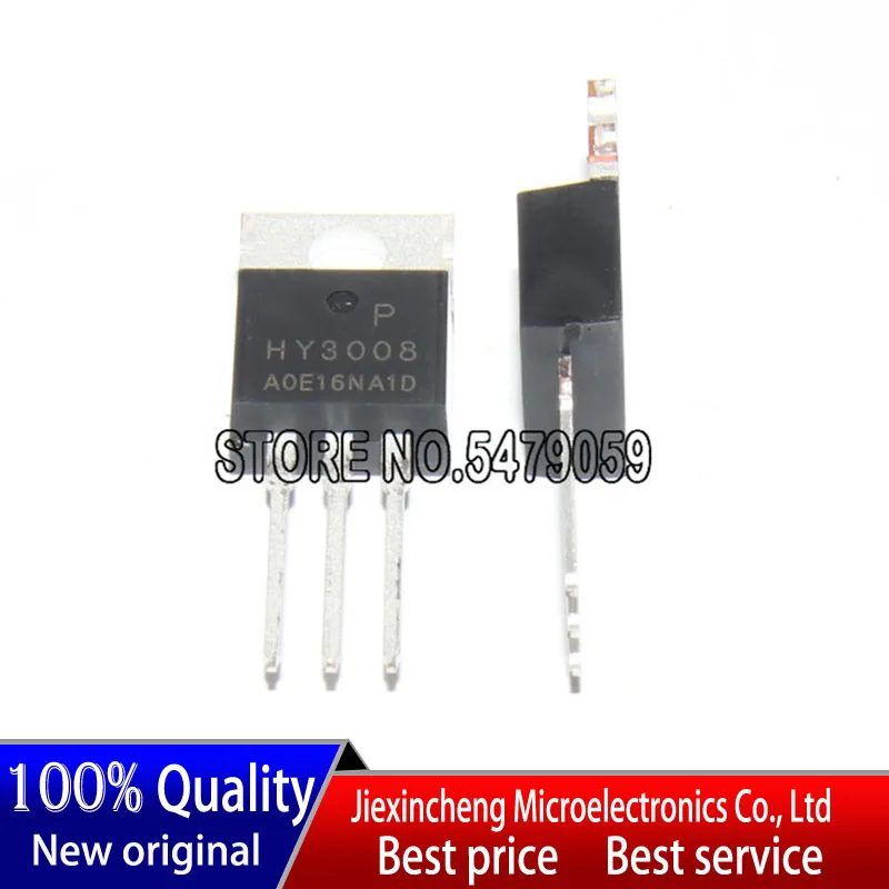 MOSFET d'origine, HY3008P, HY3008, TO220, 80V, 100A, Nouveau, 10PCs-100 PCS/uno