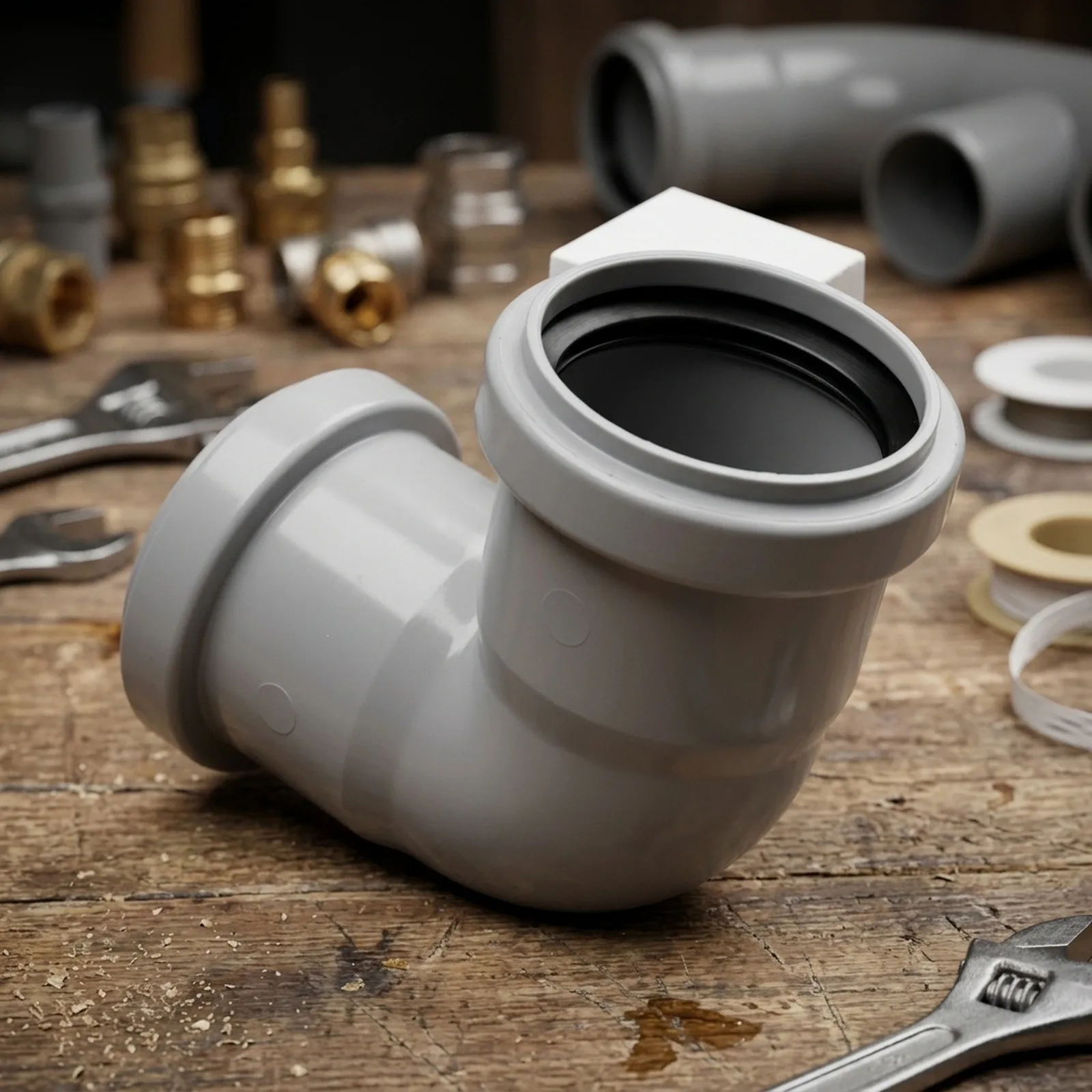 For Bathroom Sink 50mm Elbow Joint Integrated O-ring Seal Drain Connector Push Fit Plumbing Easy Disassembly Leak-proof Seal