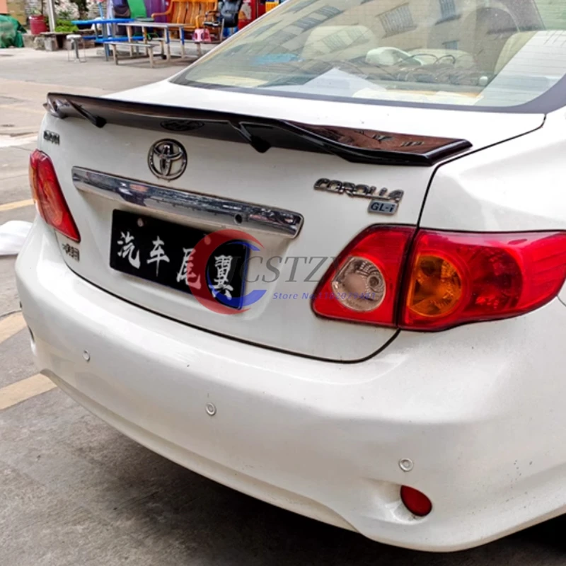 

Спойлер для Toyota Corolla, заднее крыло, 2006, 2013, глянцевый черный автомобильный задний плавник, аксессуары