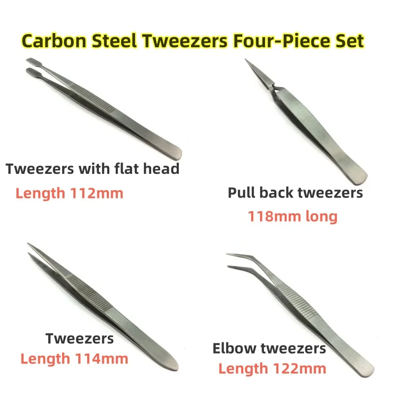 

Утолщенный пинцет из углеродистой стали, остроконечный локтевой зажим, шайба форсунки Common Rail, инструмент для прокладки