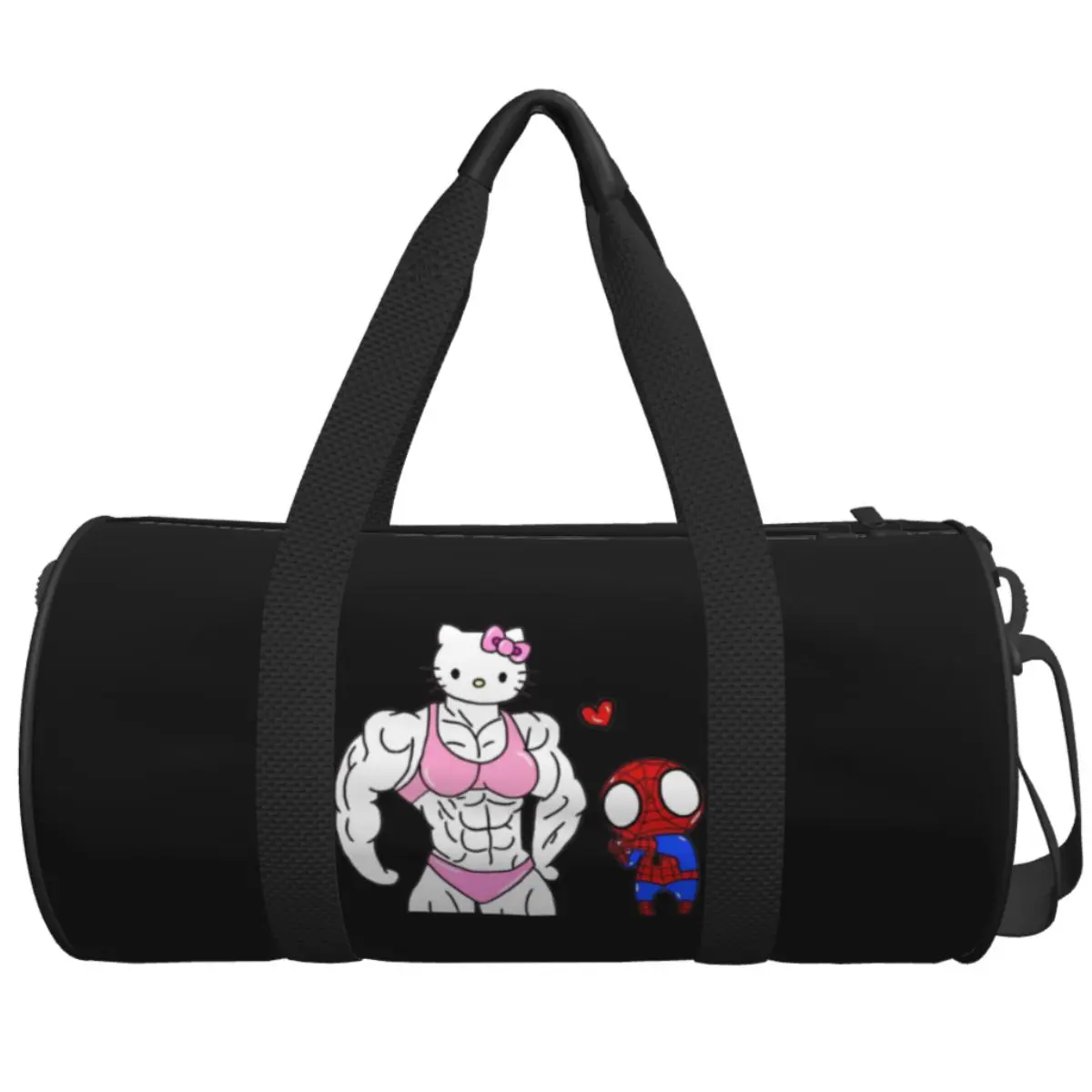 

Muscle Hello Kitty Graphic Spider Man Travel Bag Training Gym Bag Male Female Large Sports Fitness Bags Portable Handbags