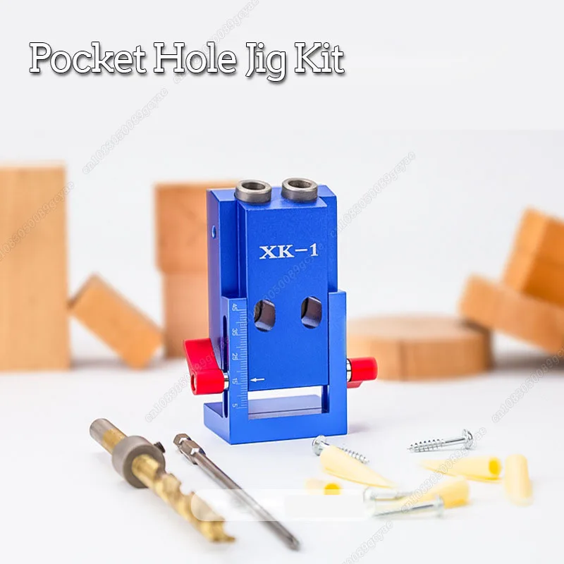 

XK-1 Pocket Hole Jig Kit System For Wood Working & Joinery + Step Drill Bit Wood Work Tool Set With 9mm Drill Bit