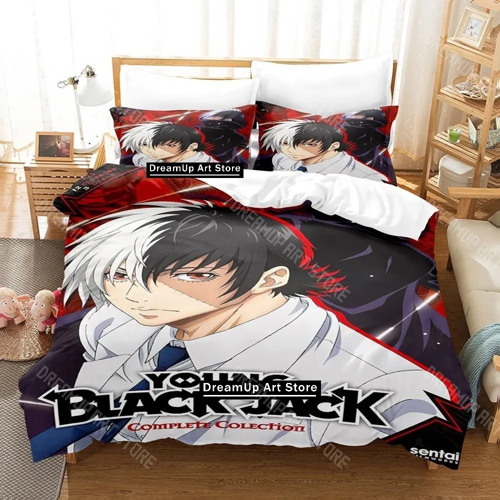 3D Printed Young Black Jack Anime Bedding Set for Boys Girls Duvet Cover Pillowcase Twin Queen King Full Single Double Sizes
