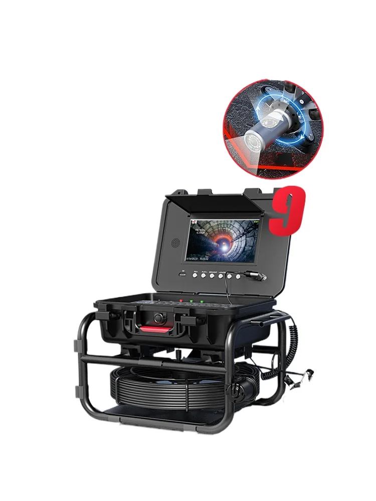 

360 degree rotating pipe camera, industrial endoscope high definition camera detection detection positioning