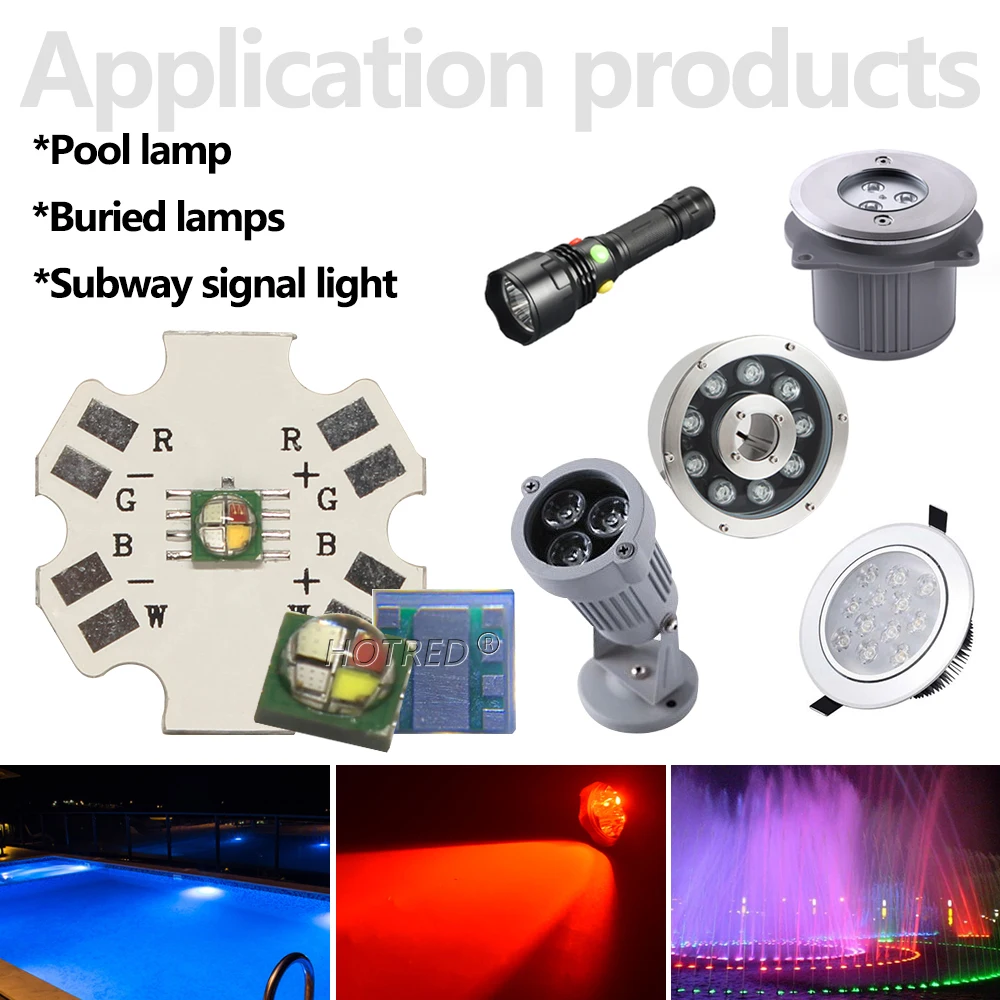 1pcs LED RGBW 4W High Power SMD3535 XPE SMD Ceramic Lamp beads 3535 Diode RGBWW Colorful For Flashlight Stage Light on 20mm PCB image 6