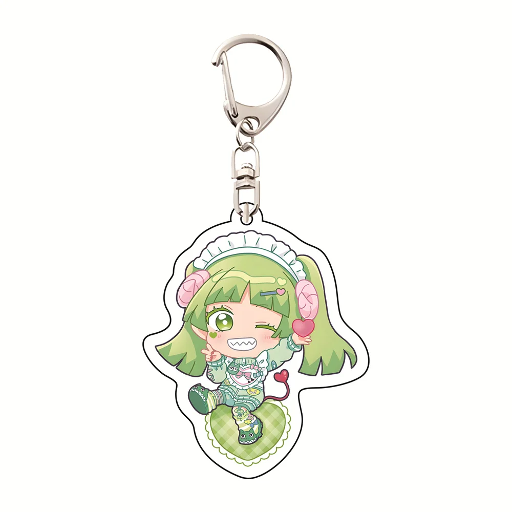 Welcome to Demon School! Iruma-kun 6cm Maid Outfit Q-Style Acrylic Keychain Anime Pendant Bag Charm Collectible Gift for Fans