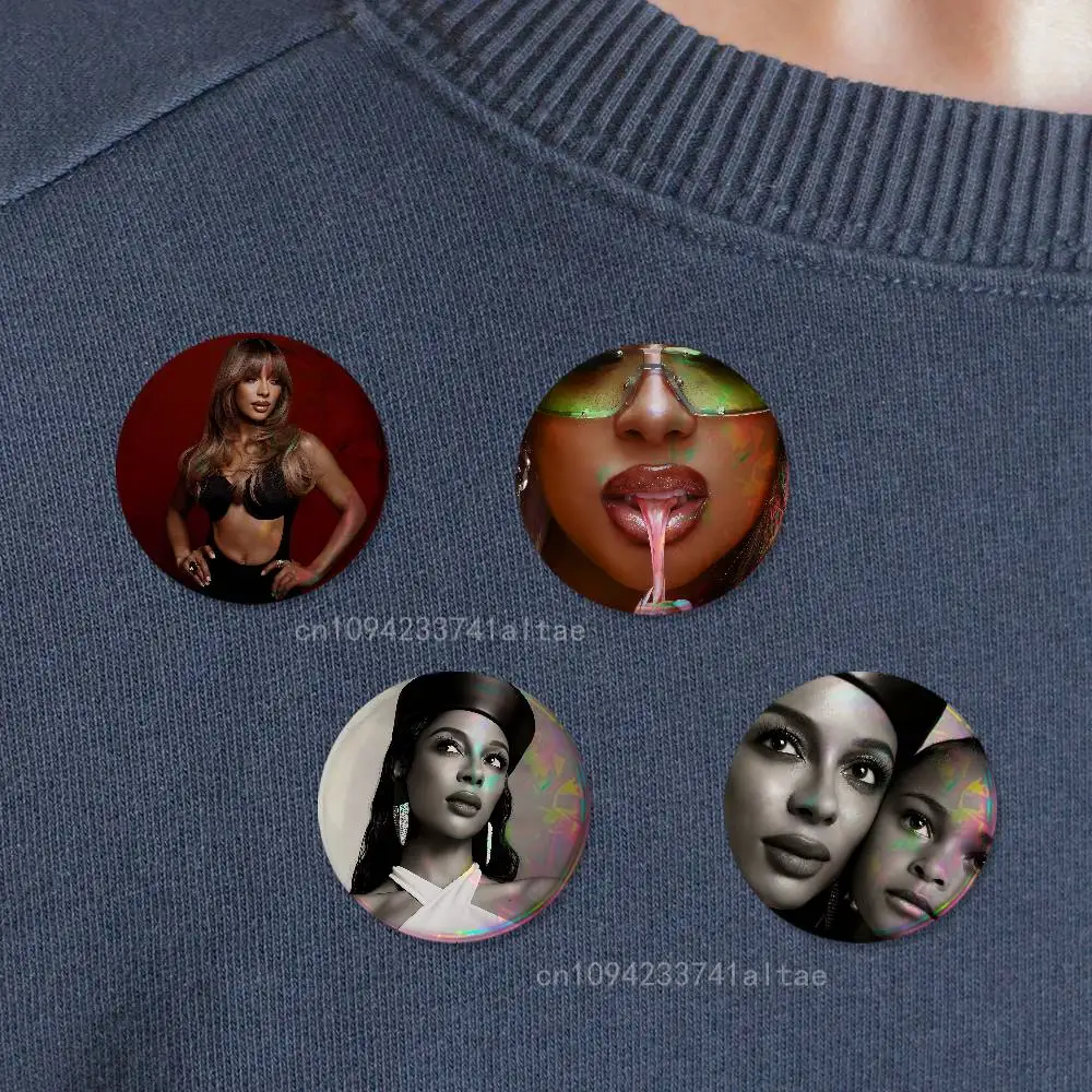 Victoria Monet Frequency of Love Badges 75mm 58mm 44mm 32mm 25mm Brooch Backpack Hat Enamel Pins Accessories Toys Gifts