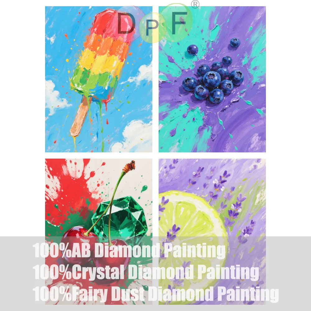 

DPF 100% Full Fairy Dust Drill Crystal AB Diamond Painting Beautiful Bird Embroidery Art Home Decor Crafts Gift