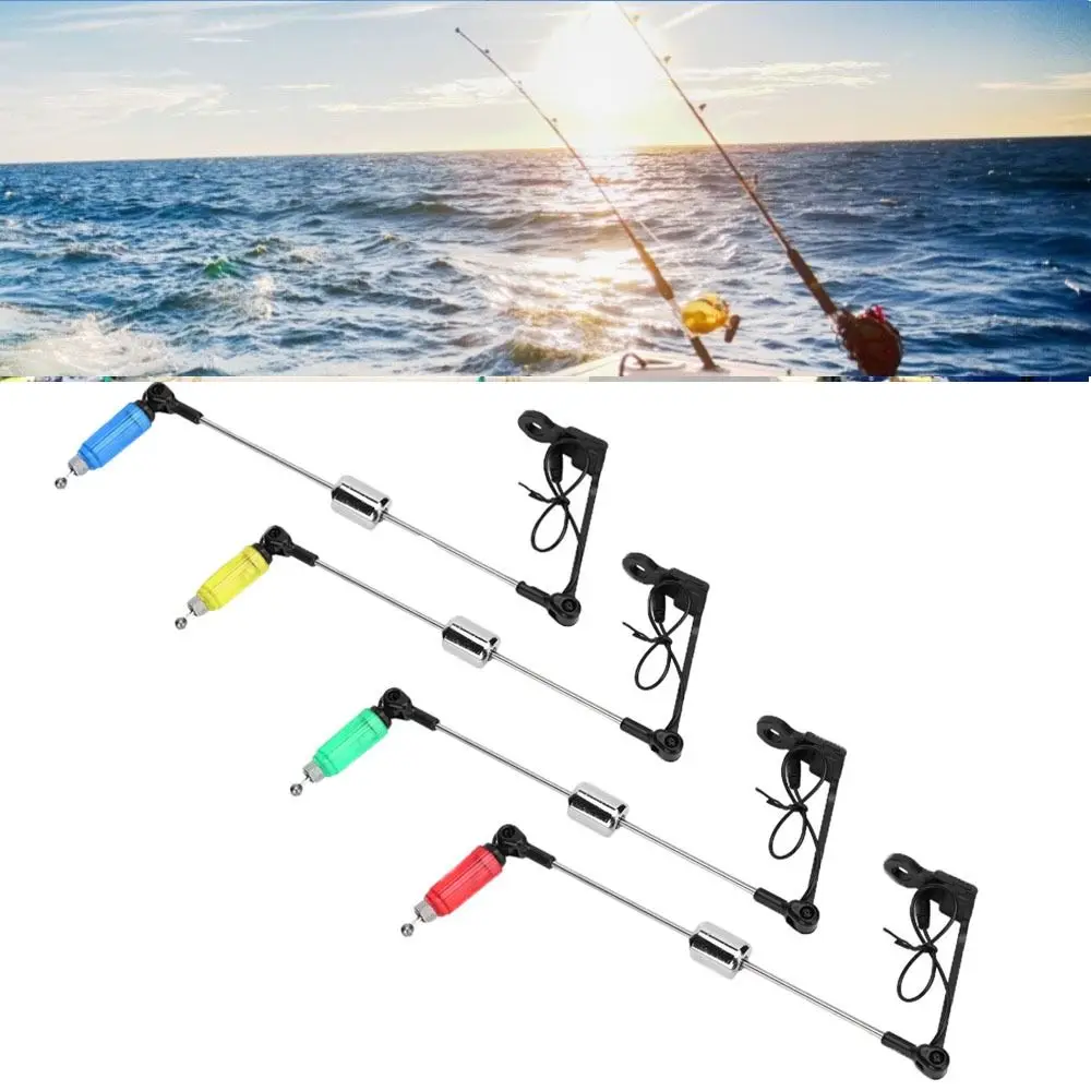 

Durable 4 Colors Fishing Bite Alarm 22.5cm Length Illuminated Hanger Swing Bite Indicators Lake Fishing