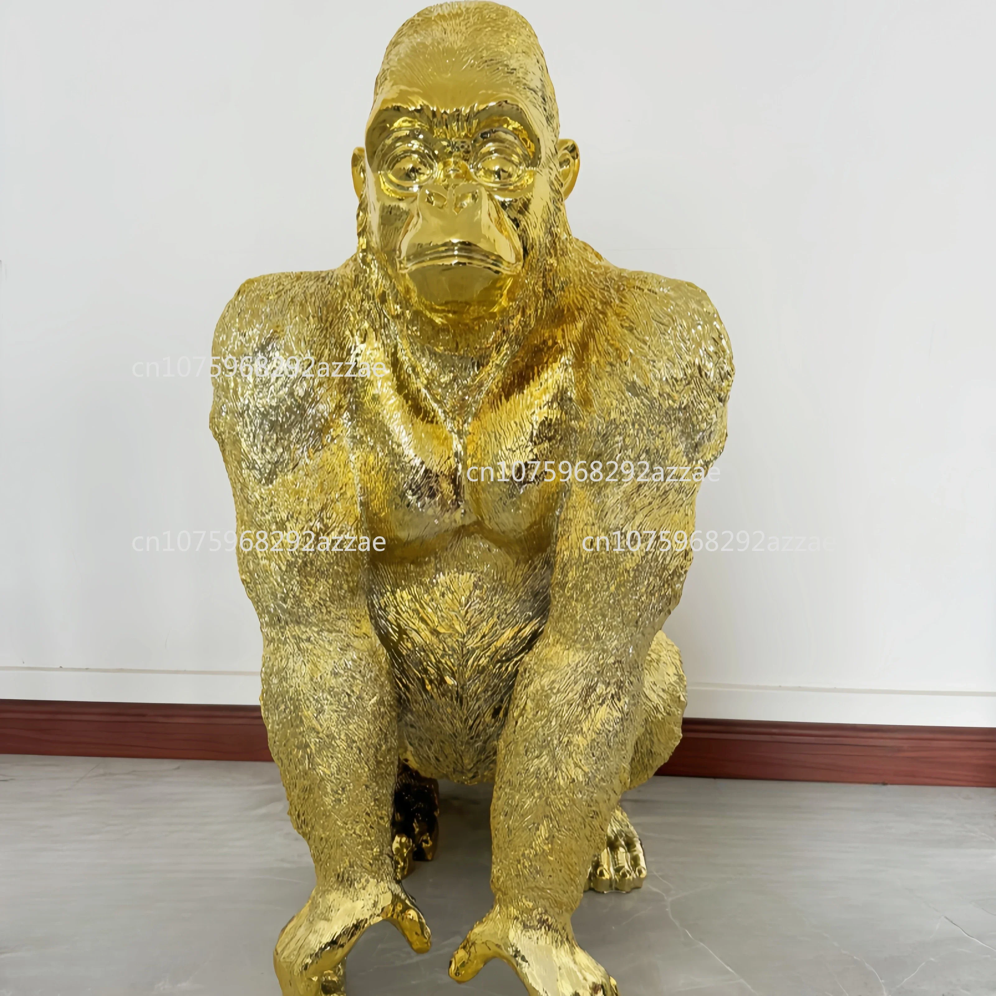 

Vintage Country Style Large Gorilla Bar Home Decor Coffee Shop Ornament Bar Floor Craft Large Display Piece