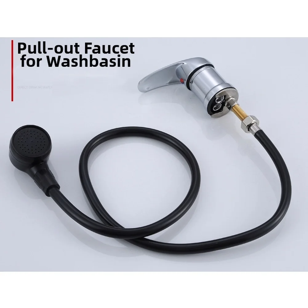 Pull Out Shampoo Faucet Mixing Valve Zinc Alloy Material with Porcelain Chip Core for Hair Washing Bed Applications