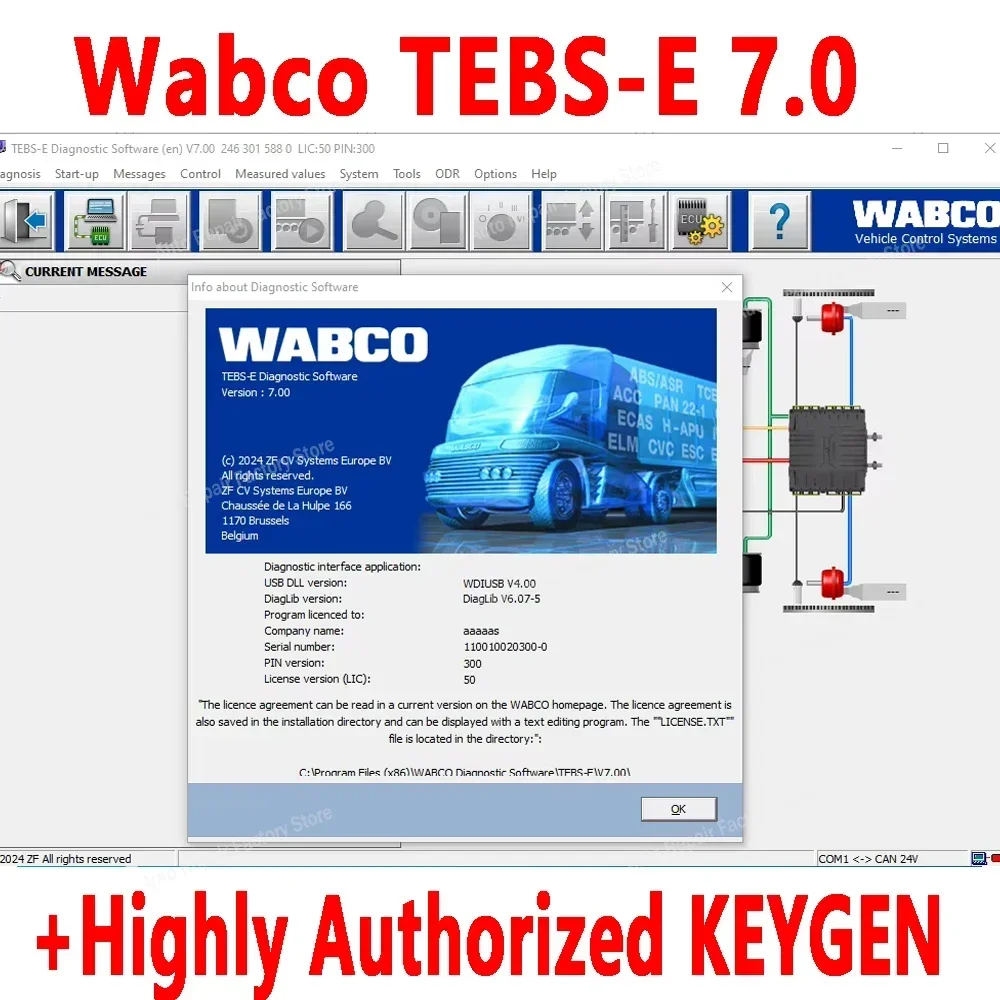 2025 TEBS-E 7.0 PK old 6.50 Diagnostic Software +Highly Authorized KEYGEG+Free Install Help Support multi-language
