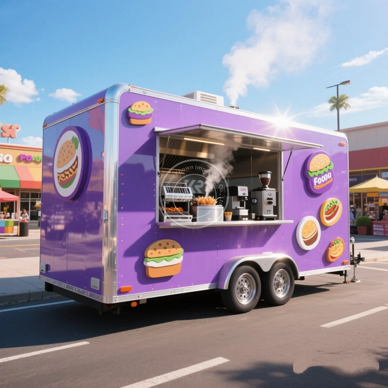 Custom Pizza Food Trucks High Quality Hot Dog Cart Mobile Pizza Oven Food Truck Trailer with Full Kitchen Equipments