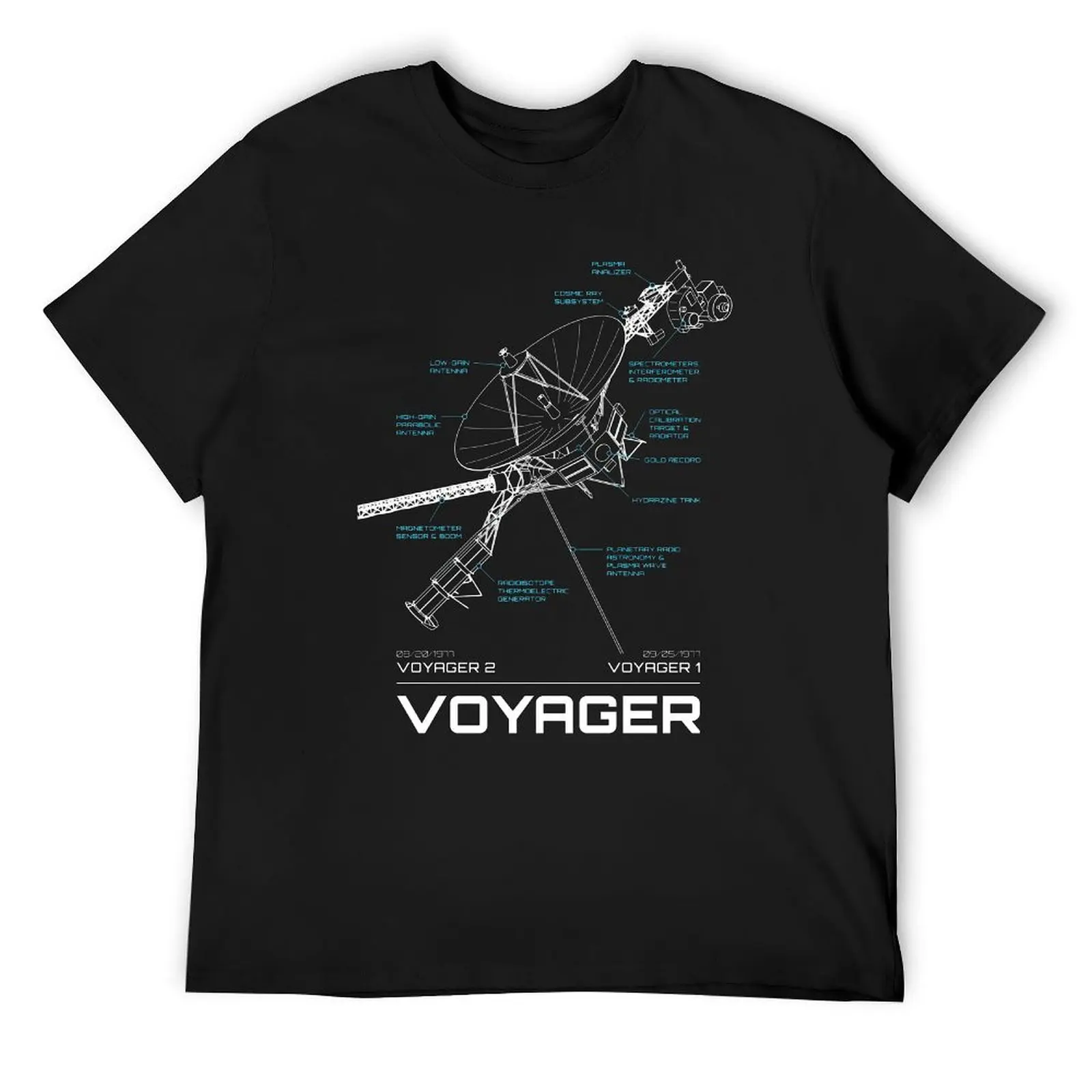 Voyager Space Probe Schematic T-shirt Harajuku Movement  Novelty Tees Novelty Aactivity Competition Eur Size