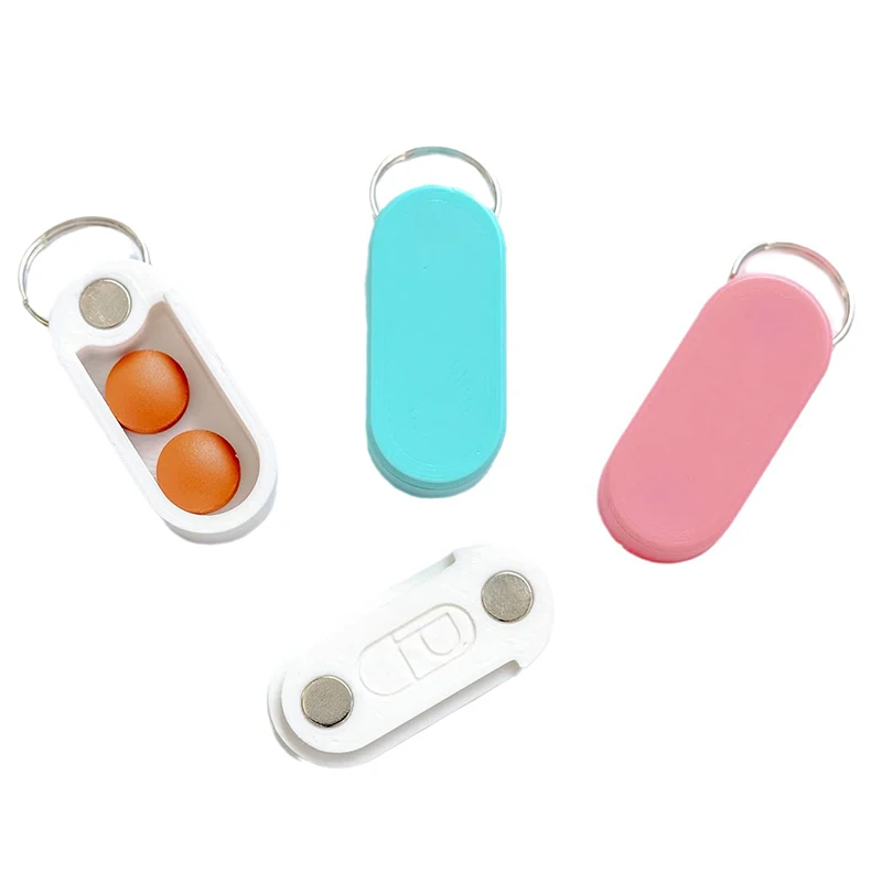 Portable Pill Box with Keychain, Waterproof Keychain, Mini Pill Organizer Case, Travel Pill Container for Outdoor Camping