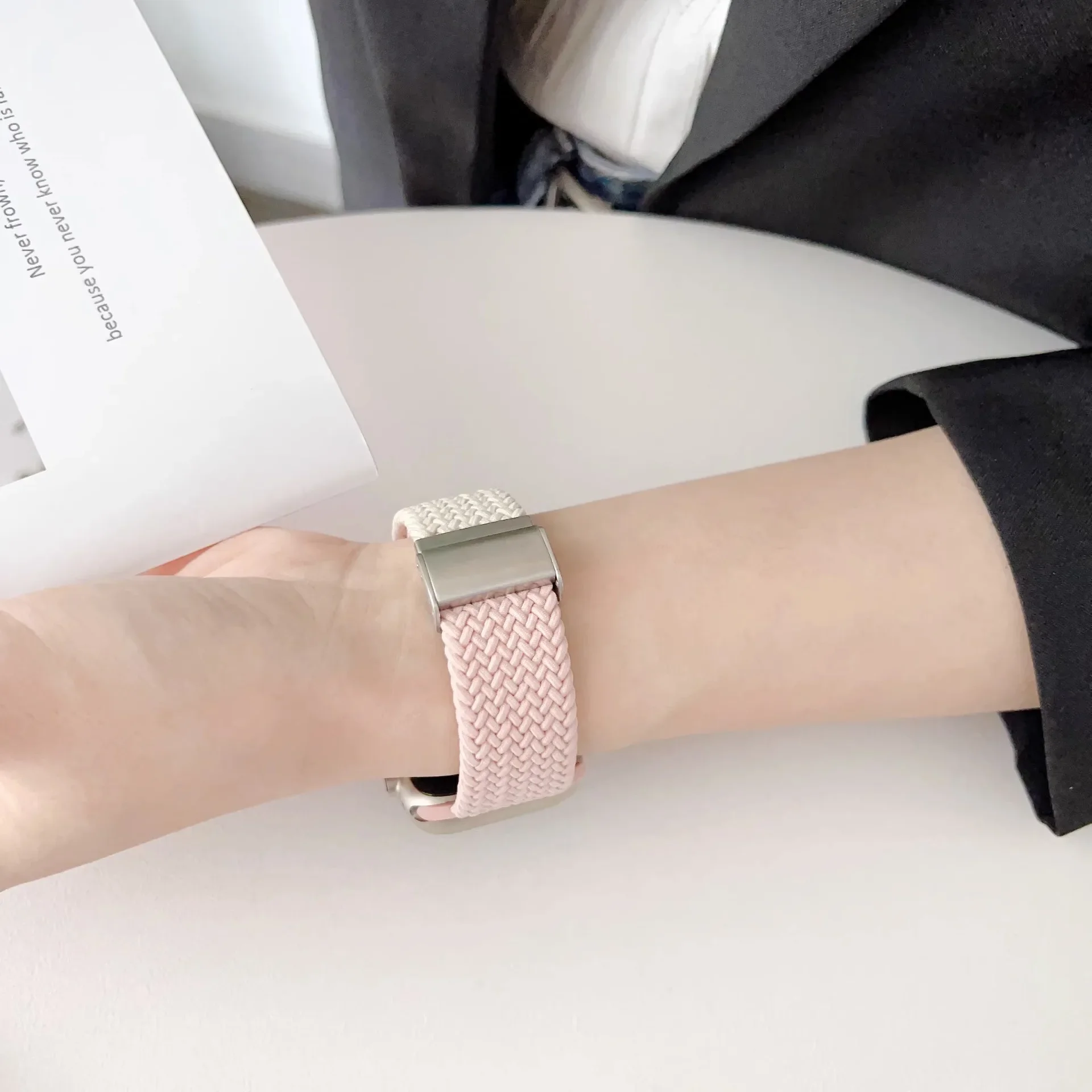 Pasek do zegarka Apple Watch 44 mm 45 mm 40 mm 41 mm Pleciony pasek z pętlą Solo z diamentowym szkłem + osłona do bransoletki iWatch Series 9 7 8 6 5SE