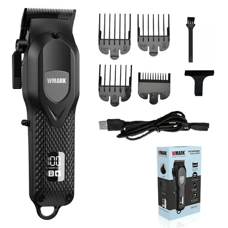 New 7000RPM Professional Hair Trimmer WMARK NG-119  Hair Clipper for Men  Rechargeable Clipper with LED Display