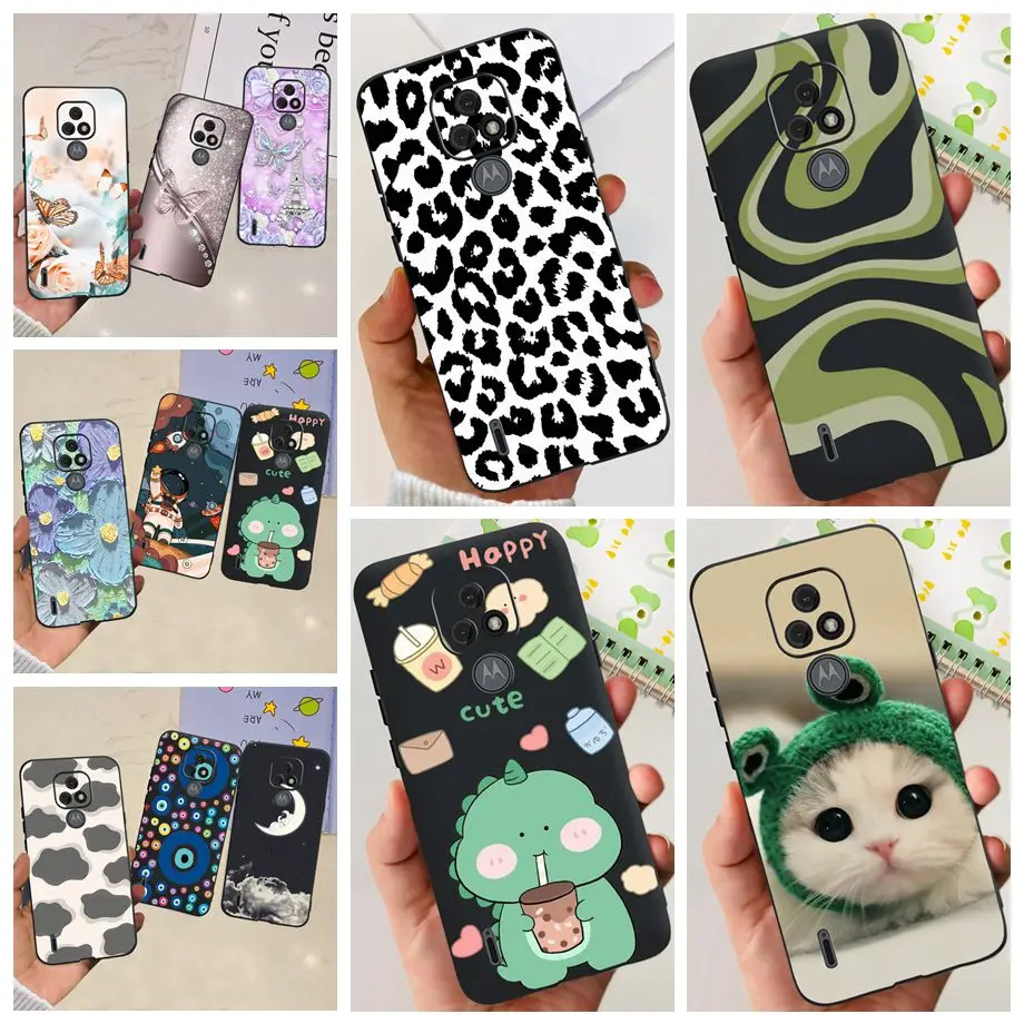 For Moto E7 Case 실리콘 소프트 TPU 전화 커버 Motorola Moto E7i Power E7 Power Case Capa Moto E7 Plus Cute Fashion Funda