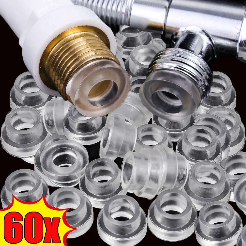 60/20PCS Faucet Gaskets Silicone Leak-proof Sealing Washers Toilet Basin kitchen Corner Valves Home Hose Plumbing Fitting Joints