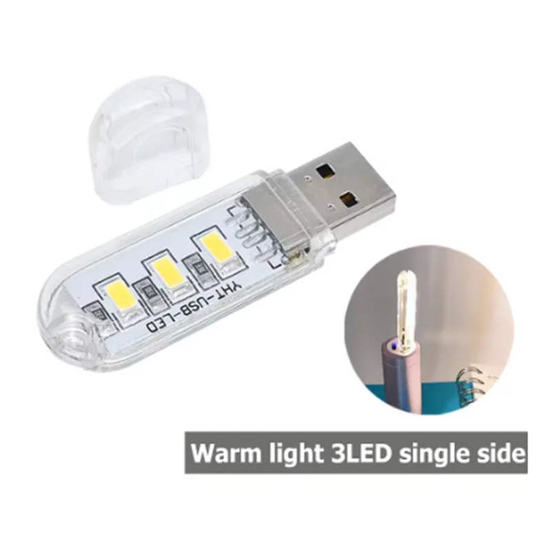 USB LED Book Lights 2-24LEDS SMD 5630 5730 LED Bulb 5V Power Input White 5000-6500K Warm White 3000-3500K USB Night light