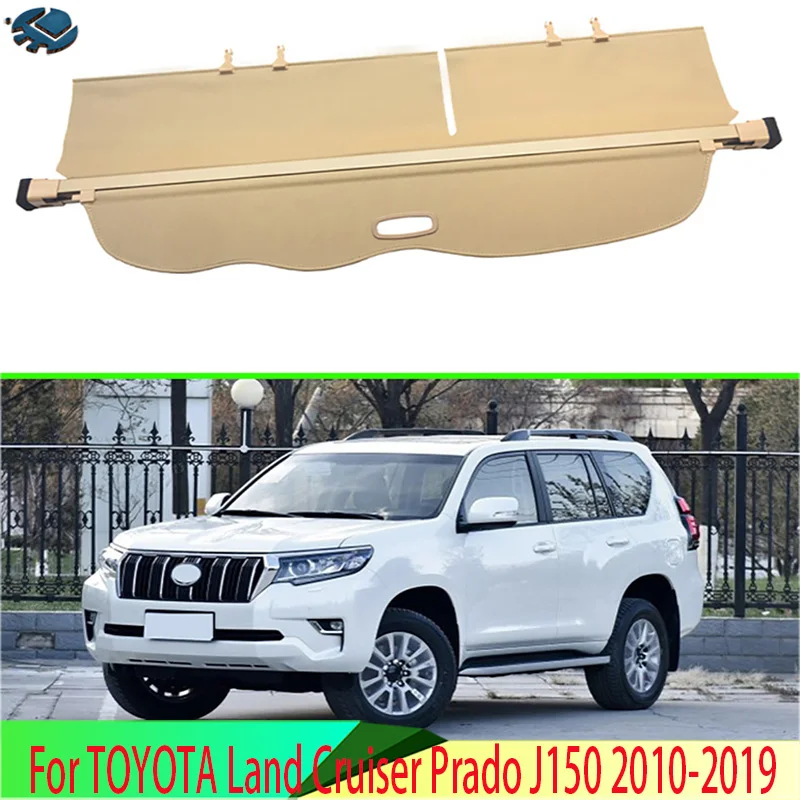 

For TOYOTA Land Cruiser Prado J150 2010-2021 Aluminum+Canvas Rear Cargo Cover privacy Trunk Screen Security Shield shade