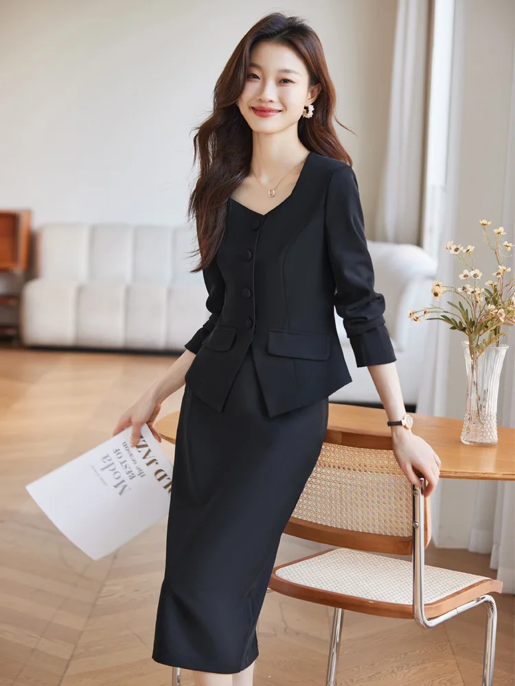 3950 Pink Suit Women\'s Spring and Autumn2024New High Sense Temperament Office Wear Host Interview Formal Wear Suit