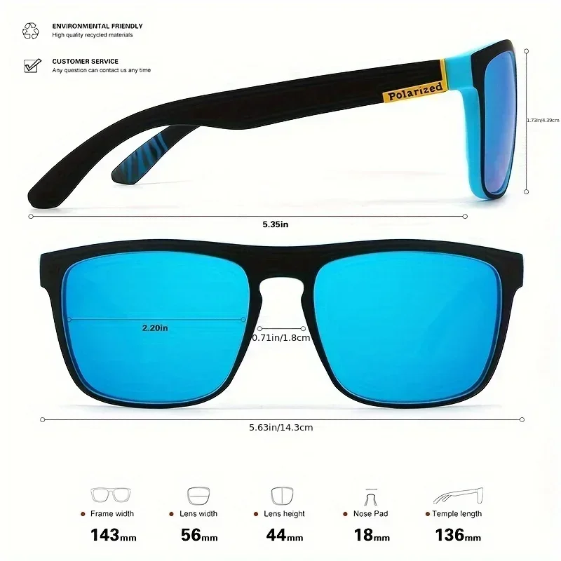 1/3 Pack Square Polarized Sunglasses Fashion Retro Men Women Driving Fishing Sunglasses Glare Driver Glasses UV400 Glasses
